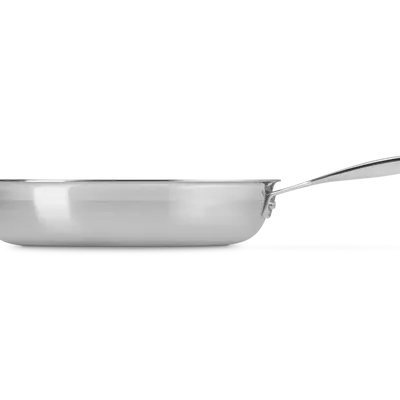 Le Creuset - 3-ply Patelnia z Uchwytem Pomocniczym Stal Nierdzewna Niepowlekana 30 cm