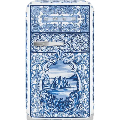 Smeg x Dolce&Gabbana - Chłodziarka 50's Retro Style FAB5RDGME6 Blu Mediterraneo