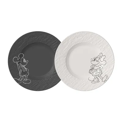 Villeroy&Boch - Zestaw dwóch talerzy śniadaniowych Manufacture Mickey Mouse