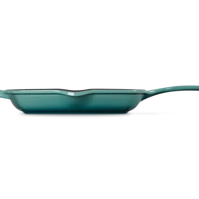 Le Creuset - Kwadratowa patelnia grillowa SIGNATURE bleu riviera