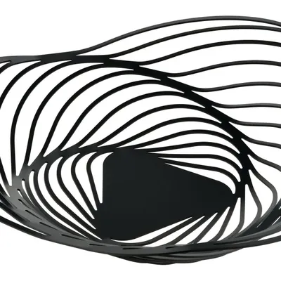 Alessi - Kosz na owoce 43 x 10 cm TRINITY Czarny