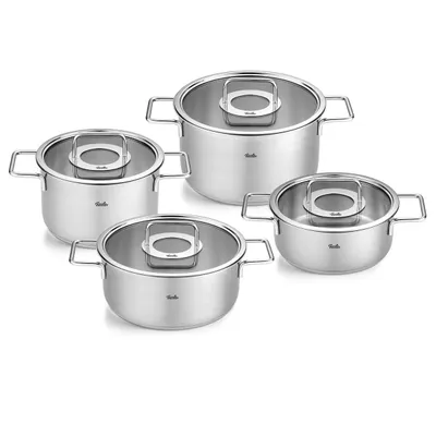 Fissler - Zestaw 4 Garnków ze szklaną pokrywką Pure Collection