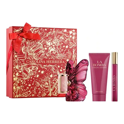 Carolina Herrera La Bomba zestaw - woda perfumowana 80 ml + woda perfumowana 10 ml + balsam do ciała 100 ml