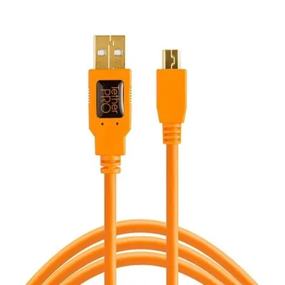 Tether Tools TetherPro USB 2.0 - Mini-B 5-Pin 4,6m pomarańczowy