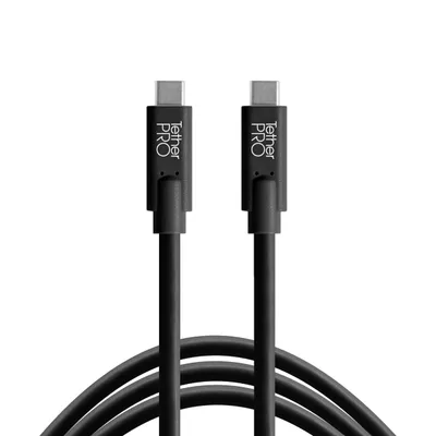 TT TetherPro USB-C to USB-C, 15' (4.6m) BLK