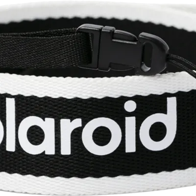 Polaorid Camera Strap Flat Black & White