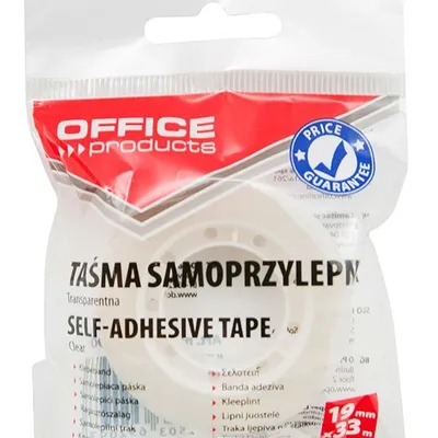 Taśma Biurowa Office Products 19mm 33M Zawieszka Transparentna
