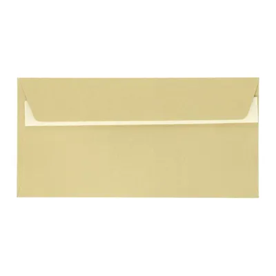 Koperta Ozdobna Pearl Złoty DL 120g 110x220mm 10szt. /Argo 280115