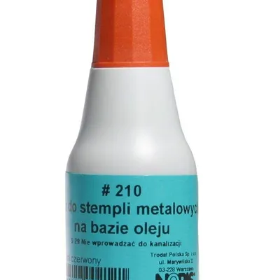 Tusz do Stempli Metal 25ml Olejowy Czerwony /Noris