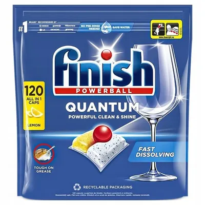 Kapsułki do Zmywarki Finish Quantum Powerball All In 1 A'120 Cytryna