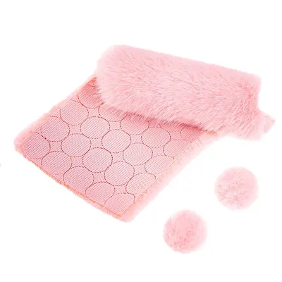 Futerkowe Pompony na Taśmie 3cm 50szt. Jasny Różowy /DpCraft