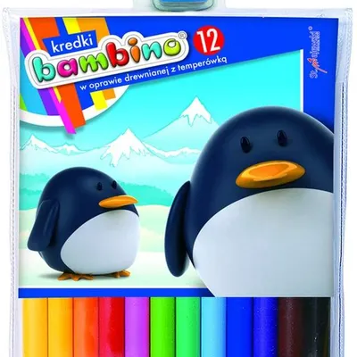 Kredki Bambino 12 kol. w Drewnie + Temper. /St.Majewski