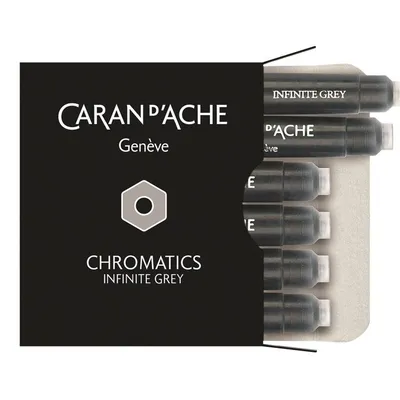 Naboje Caran D'Ache Chromatics Infinite Gray 6Szt. Szare