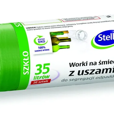 Worki z uszami STELLA do segregacji szkła 35 l 20 szt. zielone zielony
