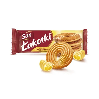 Ciastka Łakotki San 168g Maślane