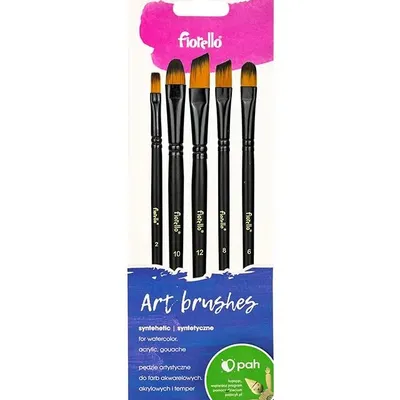 Pędzle artystyczne nylonowe 5 szt. GR-PA05 FIORELLO