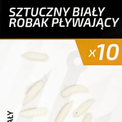 Sztuczne robaki Undercarp Biały robak pływający