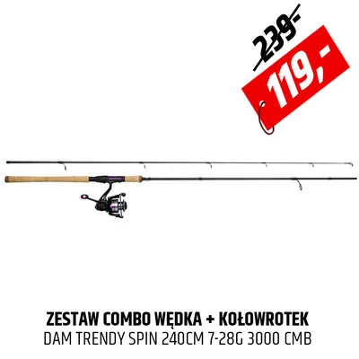 Zestaw wędka z kołowrotkiem Dam Trendy Spinning Combo