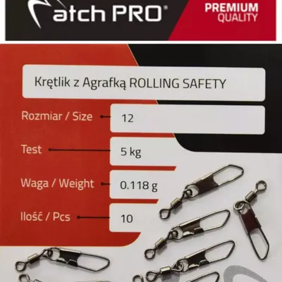 Agrafka z krętlikiem Mpro Rolling Safety