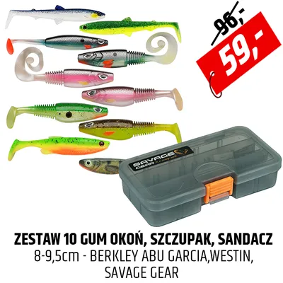 Zestaw gum na okonie, sandacze i szczupaki nr 25