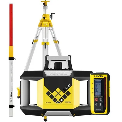Nivel System NL320R DIGITAL NIWELATOR LASEROWY CZERWONY z czujnikiem cyfrowym , Statywem SJJ32 i Łatą LS-24 Spadki Manualne