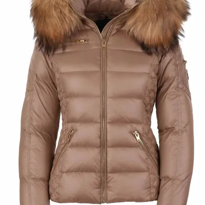 ROCKANDBLUE RITA 63 cm- Krótka puchowa kurtka o bardzo wąskim kroju w lekko połyskującym materiale