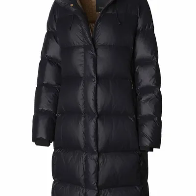 ROCKANDBLUE BONNIE COAT 105 cm - Czarny puchowy płaszcz oversize