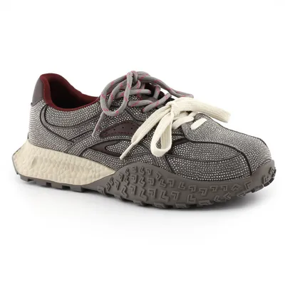 Srebrne Sneakersy SCAVIOLA SC S-437 SILVER- HURT