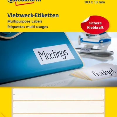 Minietykiety samoprzylepne do opisu ręcznego Avery 105x13 A'252 No.3338
