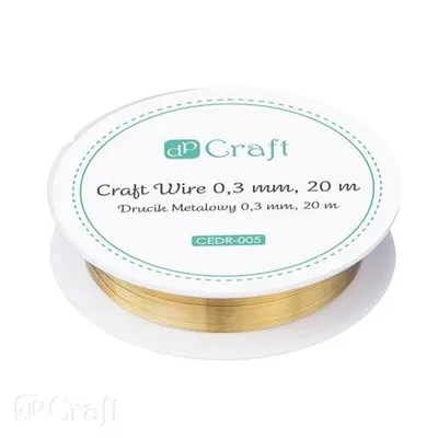 Drucik Metalowy 0,3mm 20m Złoty / DpCraft