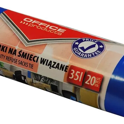 Worki Na Śmieci Wiązane Office Products Premium (Ldhd) 35L 20Szt. Niebieskie