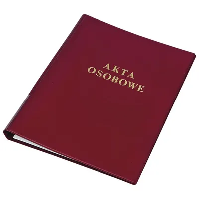 Teczka Akta Osobowe A4 PVC Czarna /Panta Plast