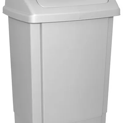Kosz Na Śmieci Z Pokrywą Office Products Tworzywo 25L Szary