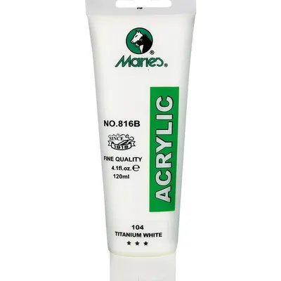 Farba akrylowa MARIES 816B-104 120 ml biały