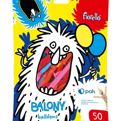 Balony do modelowania mix kolorów, 50 szt.