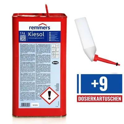 Remmers Kiesol zestaw koncentrat krzemionkujący 5 KG+ 9 kartuszy dozujących
