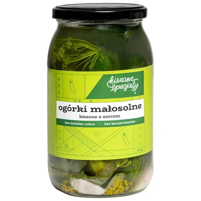 Ogórki małosolne prawie kiszone 810g