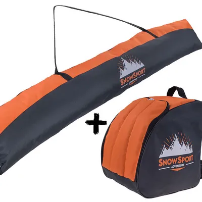 Zestaw Pokrowiec na narty Ski Bag Orange 6in1 180cm + Pokrowiec na buty narciarskie Snowsport BootBag Orange