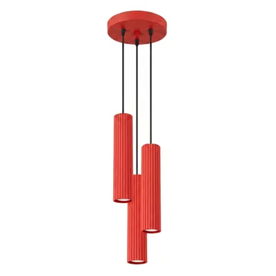 Lampa wisząca KARBON 3P czerwona