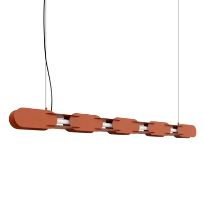 Lampa wisząca CHAIN 158 ochra czerwona LED 3000K