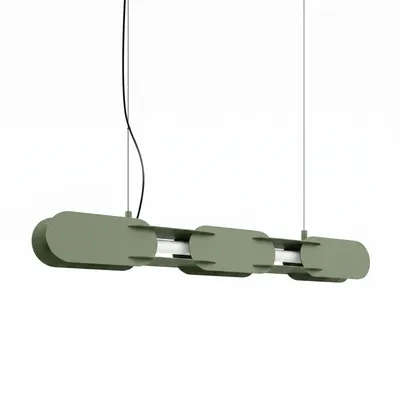 Lampa wisząca CHAIN 91 zielona oliwka LED 3000K