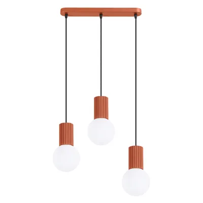 Lampa wisząca HALO 3L ochra czerwona