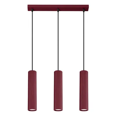 Lampa wisząca KARBON 3L burgund