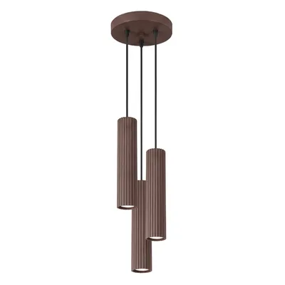 Lampa wisząca KARBON 3P brązowa