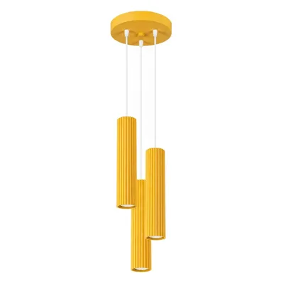 Lampa wisząca KARBON 3P żółta