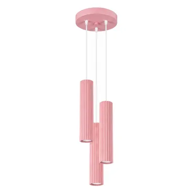 Lampa wisząca KARBON 3P różowa
