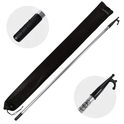 Aluminiowy Bosak John Paddle z Hakiem Manewrowym 180cm i Uchwytem Antypoślizgowym z Pokrowcem
