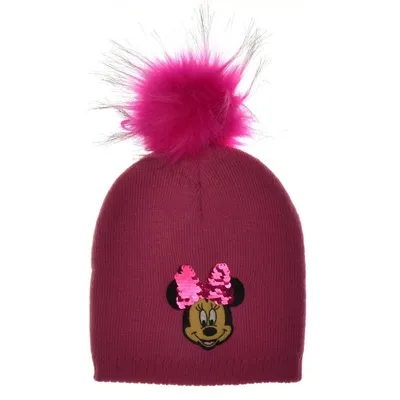 Czapka zimowa Minnie Mouse Myszka Minnie z pomponem