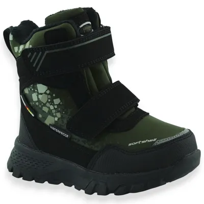 Zimowe buty chłopięce z membraną TripleTex American Club HL 203 Khaki