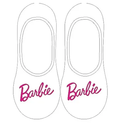Bawełniane białe stopki dziewczęce na licencji Mattel Barbie